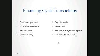 Lecture 5: Data Processing Cycle and Business Cycles 3 of 3
