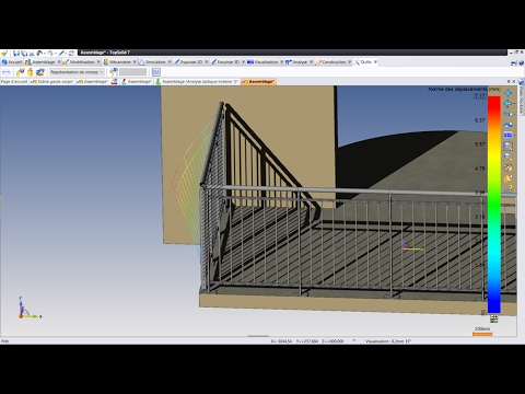 Calcul d'un garde-corps - TopSolid'FEA