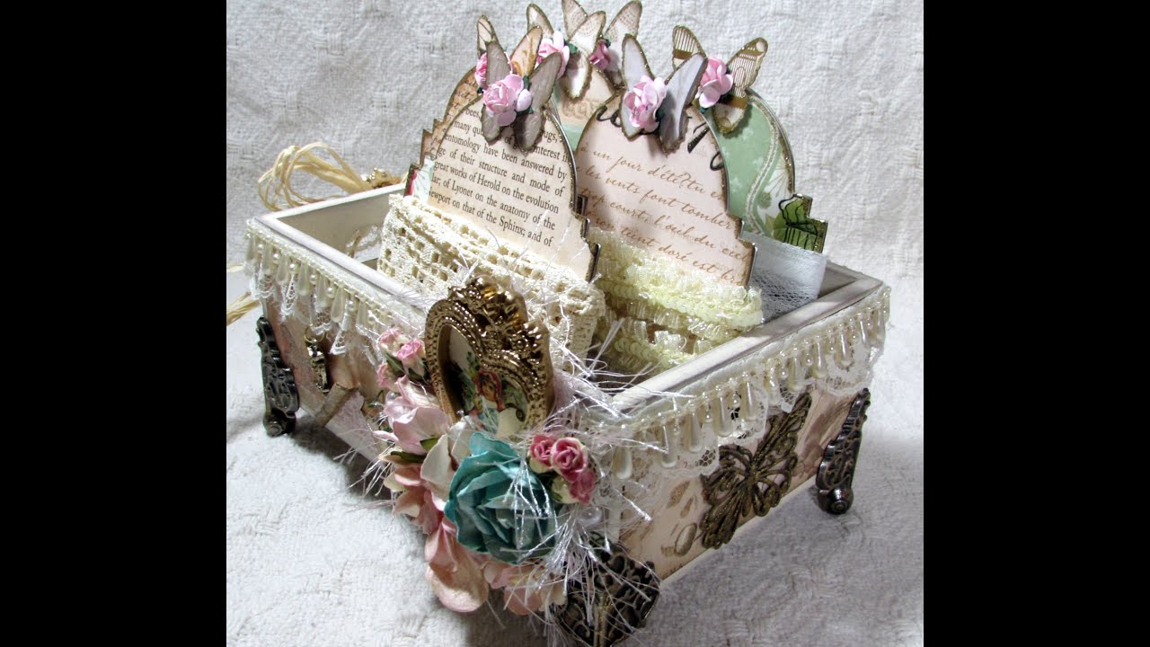 Altered Vintage Lace Box - YouTube