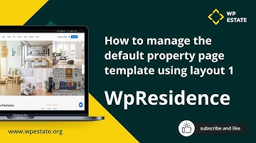 How to manage the default property page template using the layout 1