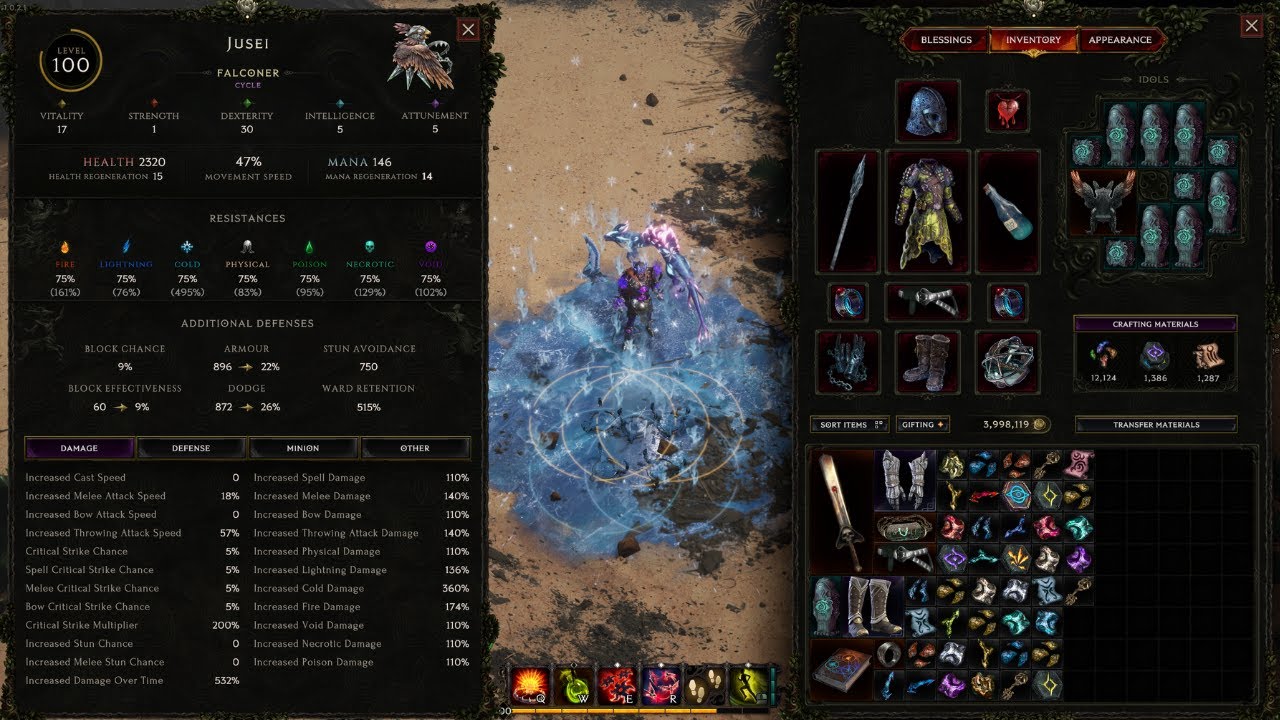 Cold Acid Flask Falconer | Corruption 923 - Last Epoch