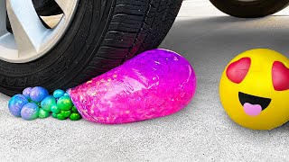 Crushing Crunchy & Soft Things by Car! - Floral Foam, Squishy, Eggs and More!