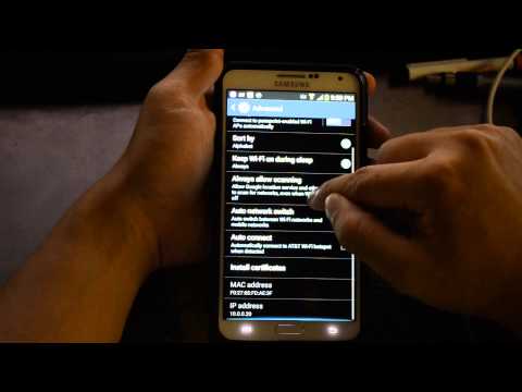 Samsung Galaxy Note 3 - Wifi Performance - Advanced Menu