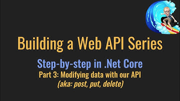 ASP.NET Web API Series:  Modifying data from the web api (HttpPost, HttpPut, HttpDelete)