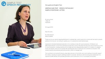 Learn to approach the OET Writing Sample Test for Speech Pathologists correctly