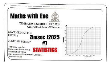 Zimsec J2025 Maths Paper 2, number 7, Statistics solution
