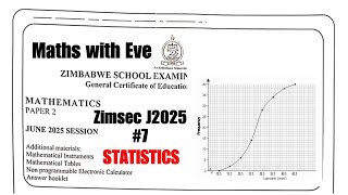 Zimsec J2025 Maths Paper 2, number 7, Statistics solution