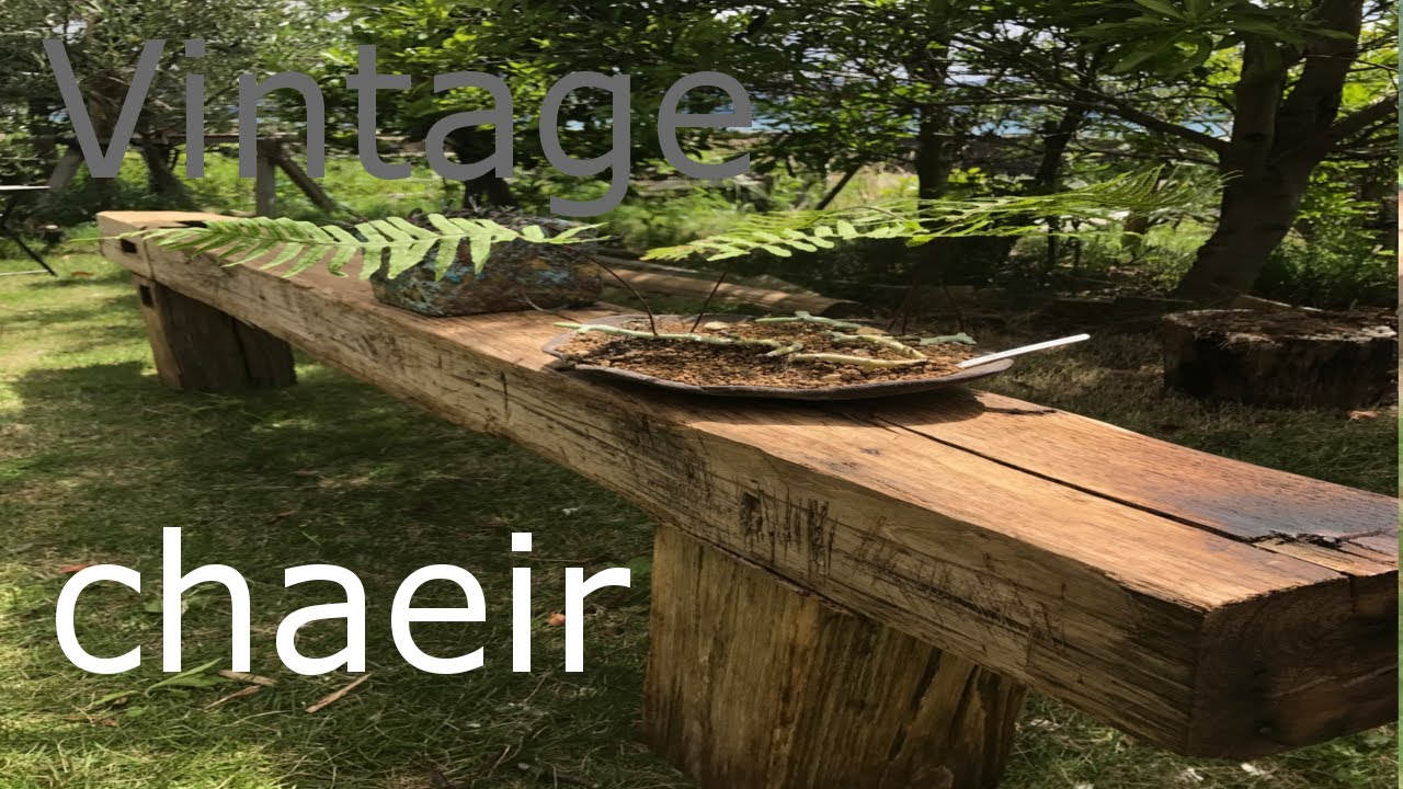 古い手作り長いす。 DIY] Zero cost! I made a vintage bench using scrap materials
