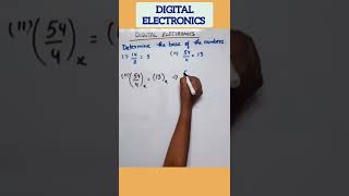 Determine the base of given numbers | Digital electronics