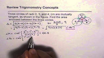 Area Enclosed by Mutually Tangent Circles 234 DSSSB Maths -GCSE-EDEXCEL-SAT
