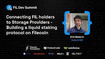 Connecting FIL holders to Storage Prov. - Building a liquid staking protocol on Filecoin - Kirill