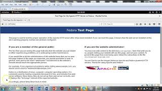 15  Installing the Apache Web Server Using the Fedora Server