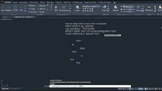 Align Multiple Text Objects in One Line in AutoCAD | TEXTALIGN Command