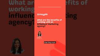 What are the benefits of working with an influencer marketing agency Part I shorts