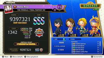 Theatrhythm Final Bar Line : FFXIV "Band: Rise" Supreme Difficulty Perfect Chain