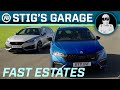 Fast estate cars skoda octavia vrs vs cupra leon estate 20 tsi vz2  stigs garage ft becky evans