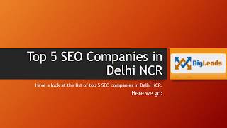 Top 5 SEO Companies in Delhi NCR - BigLeads.in