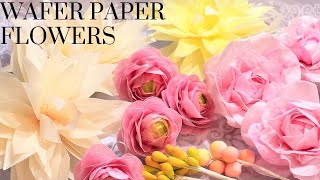 3 Wafer Paper Flowers