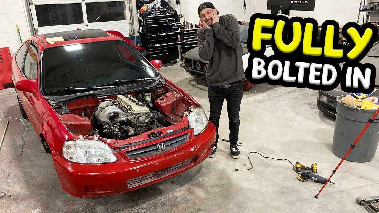 RWD CIVIC complete NISSAN subframe CONVERSION! - YouTube
