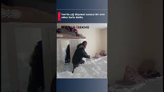 Vanda Çığ Düşmesi Sonucu Bir Evin Odası Karla Doldu.