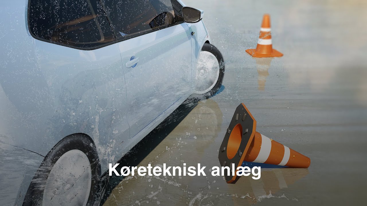 Køreteknisk anlæg / Glatbane (Kørekort)  (TRAFIKTESTEN.DK)