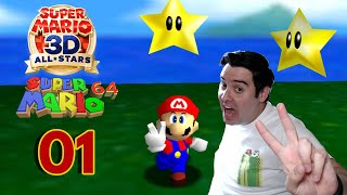 First 6 POWER STARS - Super Mario 3D All Stars - 01 Gameplay