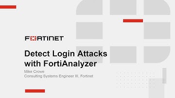Detect Login Attacks with FortiAnalyzer