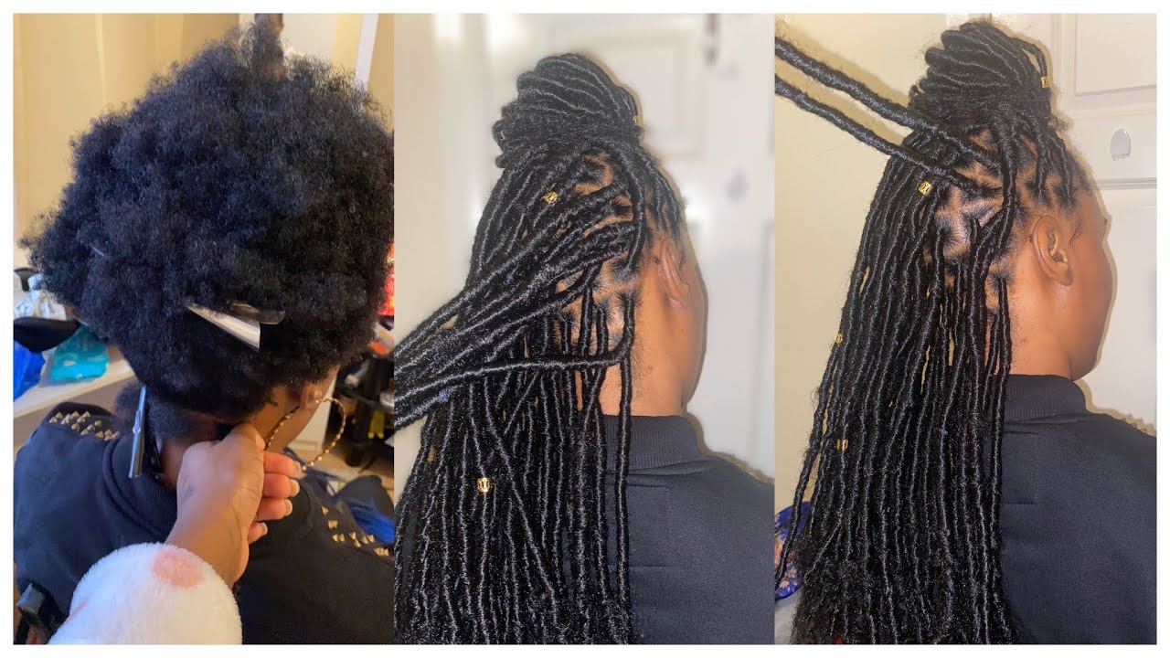 Hair Tutorial Faux locs using expression & Marley hair (Wrapping