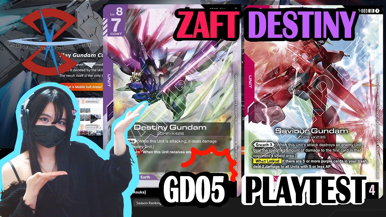 GD05 NEW ZAFT Destiny Purple Red DECKLIST + Playtest | Gundam TCG