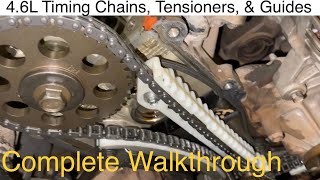 Timing chain, guide, tensioner replacement Mustang, F150, Crown Vic 4.6L 2V Complete step by step