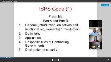 Deck CoC Oral Preparatory Class - International Ship and Port Facility Security Code - 12 Jan 2021