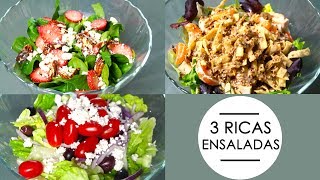 3 RICAS ENSALADAS (oriental, Griega Y Espinacas) 3 RICAS ENSALADAS (oriental, Griega Y Espinacas)