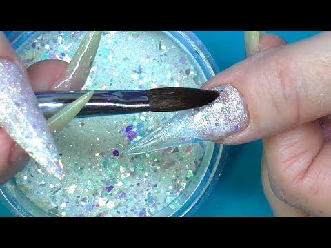 glow in the dark glitter nails