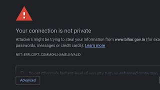 Your connection is not private error solved it one step ??