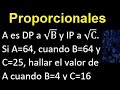 A es DP a la raiz de B e IP a la raiz de C, ... directa e inversamente proporcional