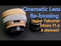 Super Takumar 50mm f1.4(8 element) Cinematic lens Rehousing / 수퍼 타쿠마 50미리 시네마틱 렌즈 리하우징