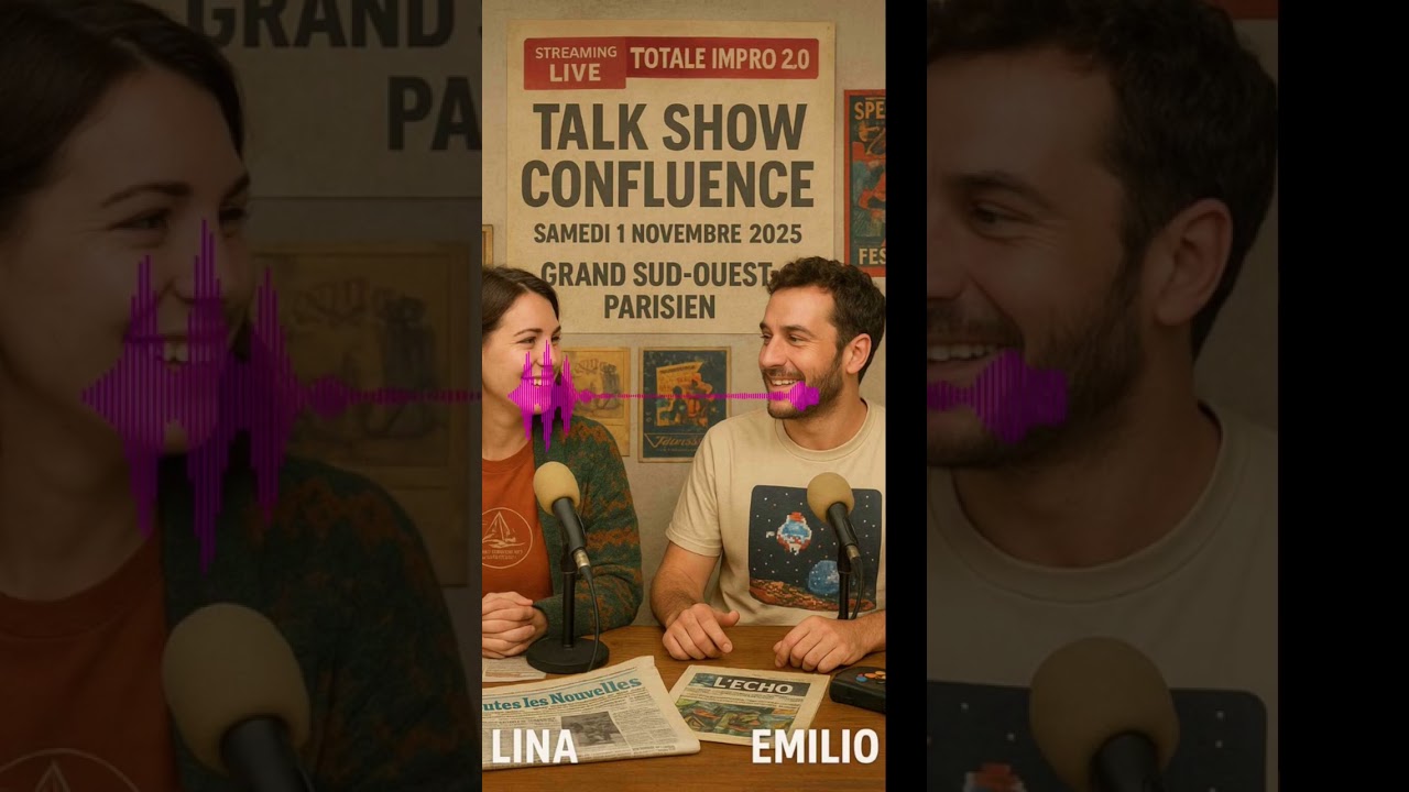 🎭🎙️📡 Revivez le Talk Show Confluence du 1 novembre 2025 sur Totale Impro 2.0 – récap’ et le live !