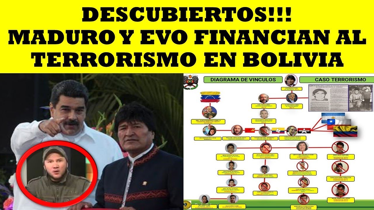 ⁣DESCUBIERTOS!!! MADURO, EVO Y CABELLO, FINANCIAN EL TERRORISMO EN BOLIVIA