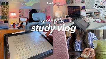 Productive Study Vlog 📒 studying for Finals, all nighter, cafe studying, final exam prep, uni vlog