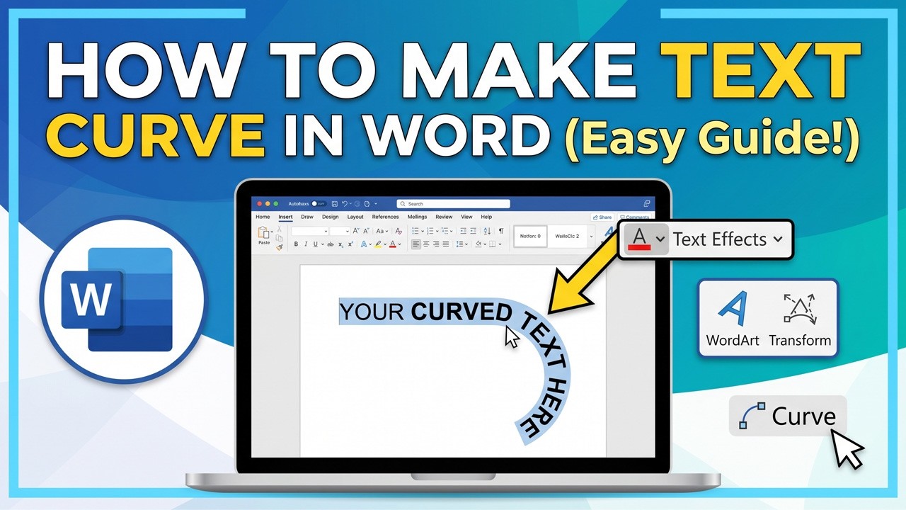 How to Make Text Curve in Word । Quick Tutorial - YouTube