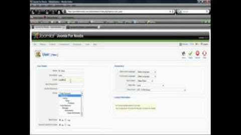Joomla 1.5 Tutorial - User Manager
