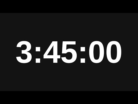 3 Hour 45 Minute Timer - 225 Minute Countdown Timer