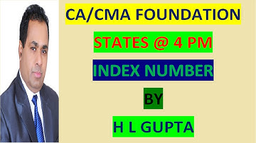 INDEX NUMBER CLASS 1 FOR CA/CMA FOUNDATION  BY HL GUPTA To Buy Pen/GDrive of CA/CMA, CALL-8920730907