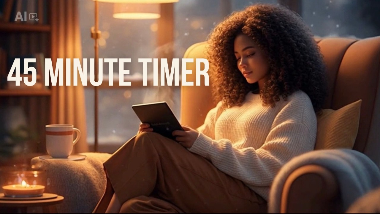 45 Minute Cozy Reading Timer 📚 | Silent Reading & Study Focus with Featherlight LoFi