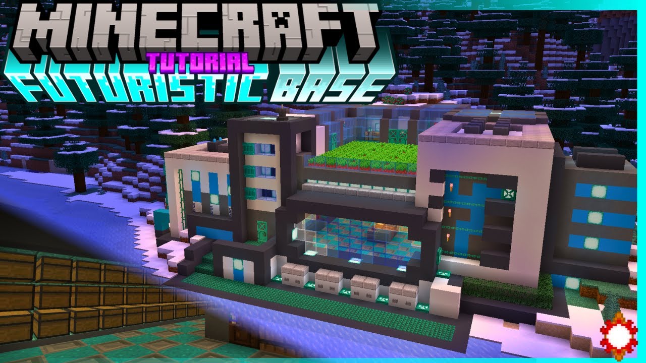 Minecraft How to Build a Sci-Fi Futuristic Base | Minecraft Snowy ...