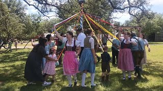 Maypole dance at New Braunfels Folk Fest, 4/14/24