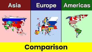 Asia vs Europe vs Americas | Asia | Europe | Americas vs Europe vs Asia | Comparison | Data Duck