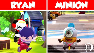 TAG WITH RYAN vs MINION RUSH gameplay | Noob vs Pro | android ios gameplay 1080p 60fps landscape