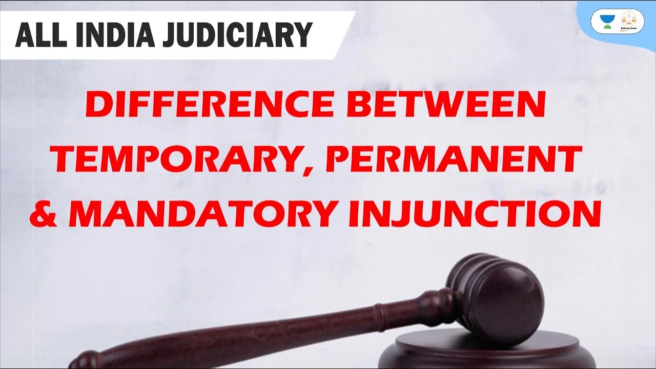 What are mandatory injunctions and how to draft a suit for obtaining a mandatory  injunction - iPleaders