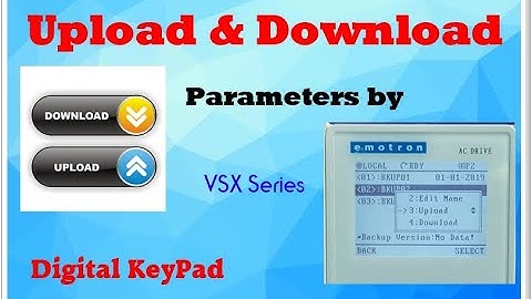 Upload & download Parameters || by digital Keypad || VSX Series || CG Emotron